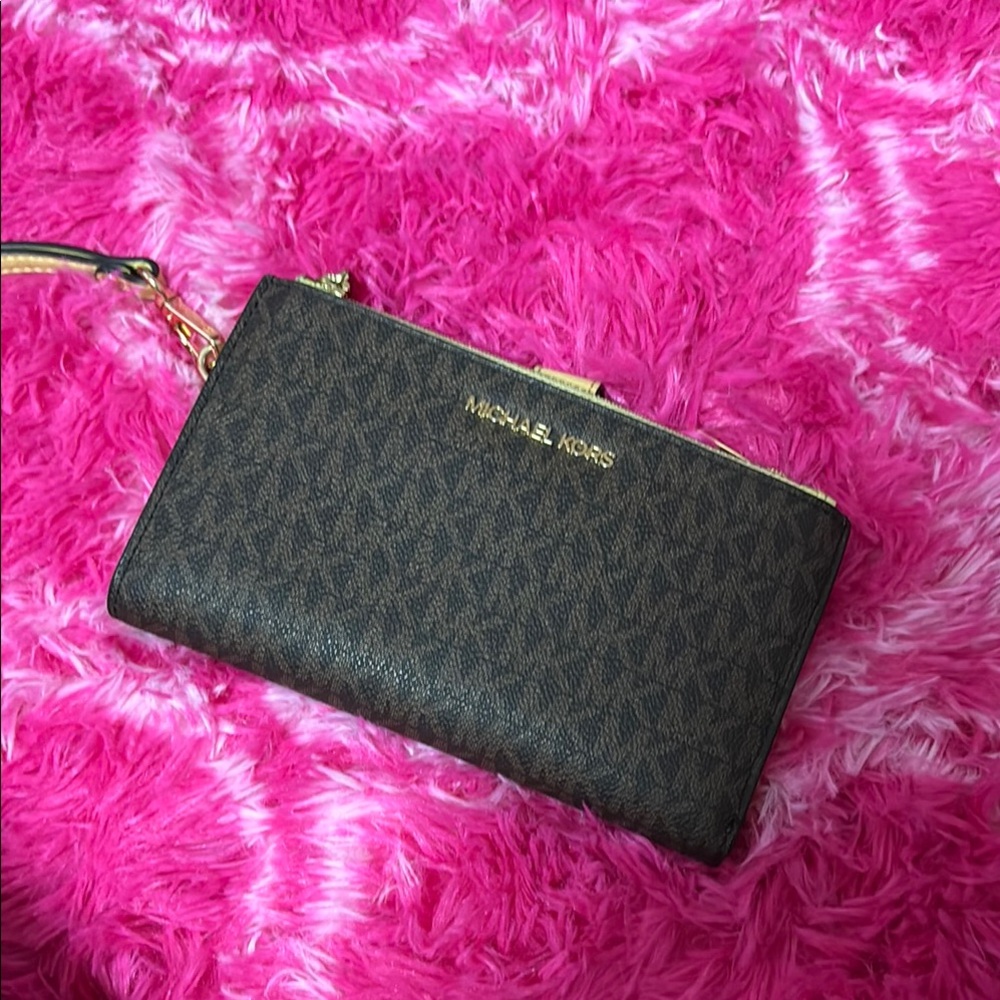 Michael Kors Brown Wristlet